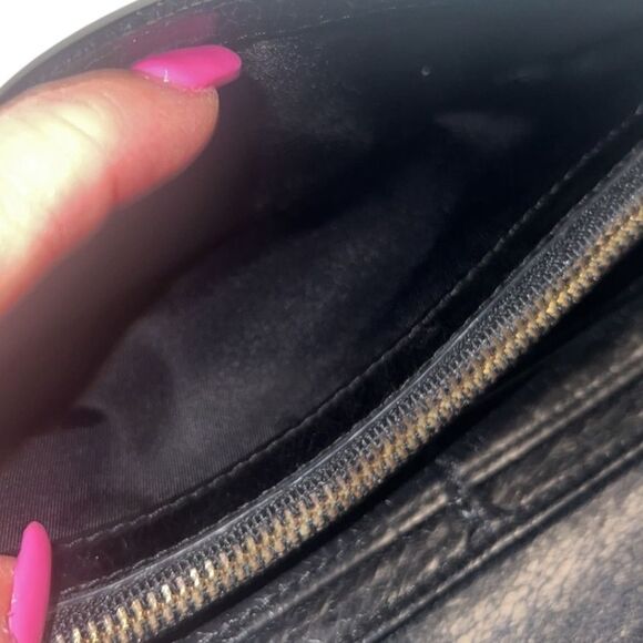 Tory Burch Black Leather Long Continental Evelope Wallet - Picture 11 of 14